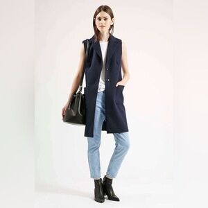 Topshop Sleeveless Long Vest Jacket